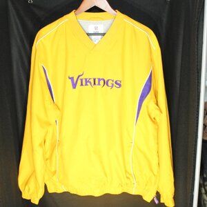 NFL Minnesota Vikings Yellow (Gold) Windbreaker - Size L
